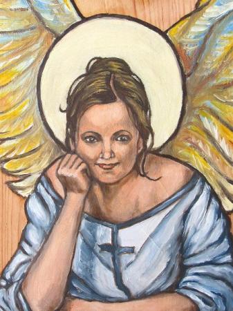malarstwo na drewnie - anioł 24a.jpg